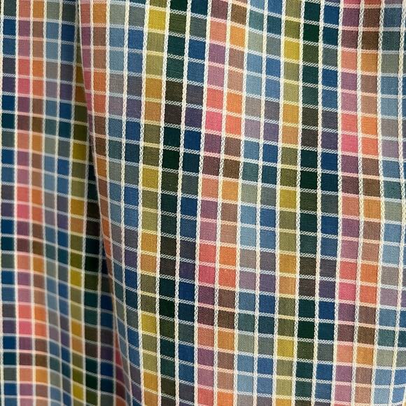 William W Men's Multicolor Checkered Button Up Shirt Size M - Picture 2 of 7